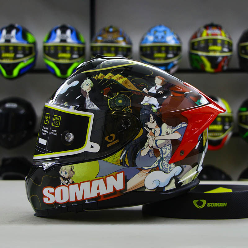 SM961-S ACE CENSOR Red full face helmet