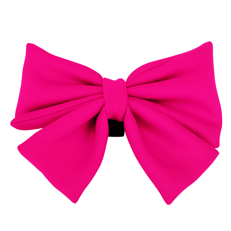 Helmet bow-rose red